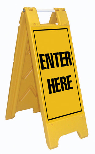 Minicade Fold-Up Sign - Enter Here