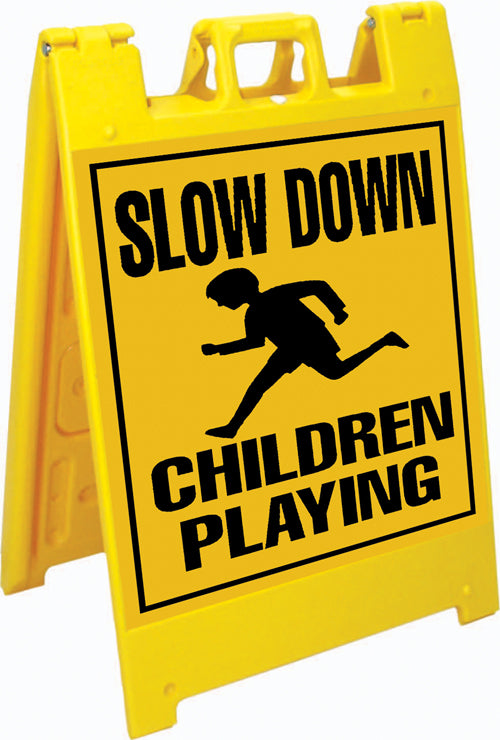 Squarecade™ 36 Fold-Up Sign - Slow Down Children Playing