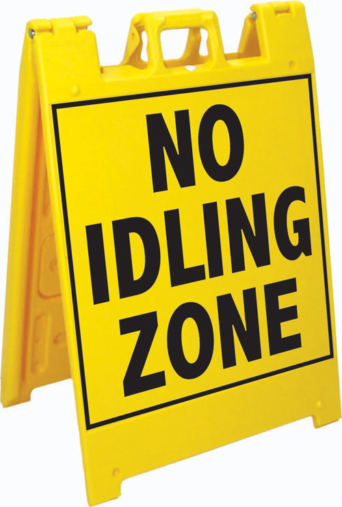 Squarecade™ 36 Fold-Up Sign - No Idling Zone