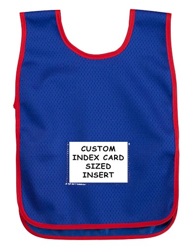 Child Vest w/ sign pouch (Blue w/ Red Trim)