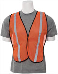 Economy Reflective Mesh Vest - Orange w/ Silver