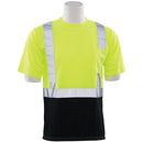 Hi-Viz Reflective Class 2 Black Bottom T-Shirt (Lime)