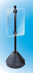 Portable Pole 2 Sign Holder - clear sign